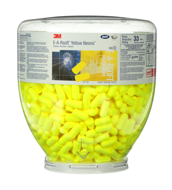 Wkładki przeciwhałasowe EarSoft butla uzupełniająca do dozownika 500 par SNR = 34 dB - 3M