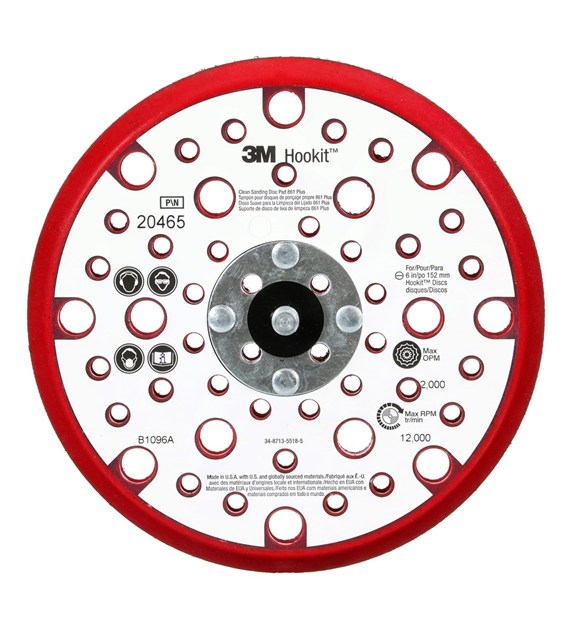 Podkładka szlifierska z rzepem do dysków Hookit 152mm wielootworowa nr 20465 - 3M