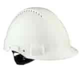 Kask ochronny G3000 wskaźnik Uvicator regulacja śrubowa wentylowany opaska przeciwpotna z tworzywa sztucznego biały G3000NUV-VI - 3M