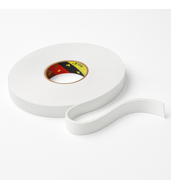 Dwustronnie klejąca taśma piankowa 9515W 19 mm x 33 m gr. 1.5 mm biała - 3M