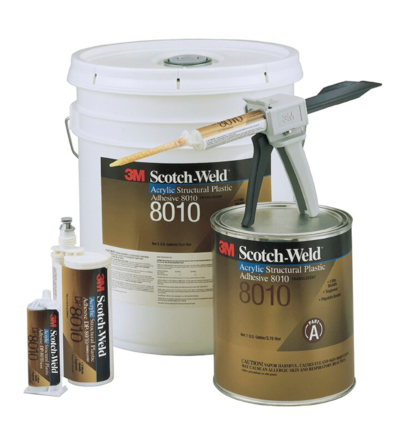 Klej dwuskładnikowy akrylowy bezzapachowy Scotch-Weld DP8010 45ml niebieski - 3M