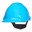 Kask ochronny G3000 wskaźnik Uvicator regulacja śrubowa wentylowany opaska przeciwpotna z tworzywa sztucznego niebieski G3000NUV-BB - 3M