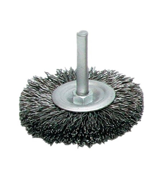 Szczotka tarczowa z trzpieniem 120mm trzpień 6mm INOX - Szczotex