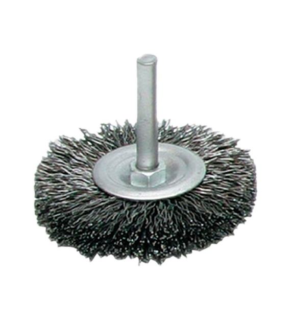 Szczotka tarczowa z trzpieniem 120mm trzpień 6mm INOX - Szczotex
