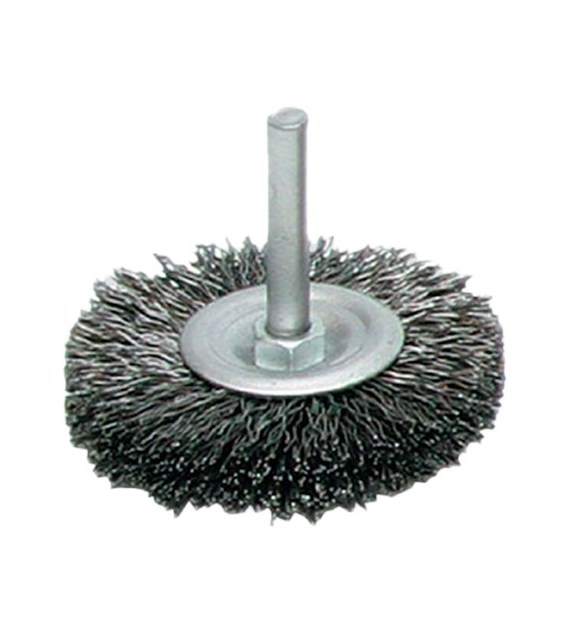 Szczotka tarczowa z trzpieniem 100mm trzpień 6mm INOX - Szczotex