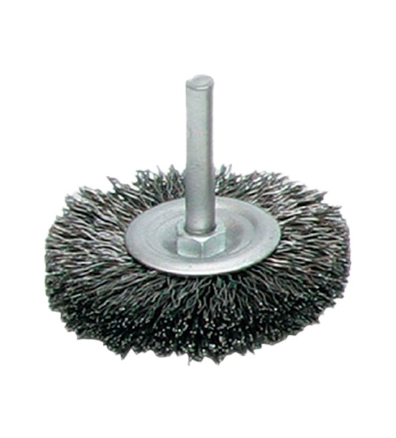 Szczotka tarczowa z trzpieniem 50mm trzpień 6mm INOX - Szczotex