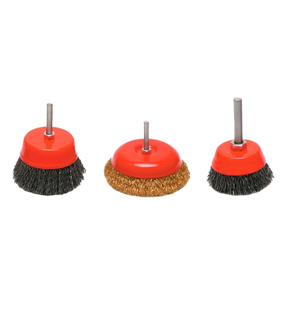 Szczotka doczołowa z trzpieniem 70mm trzpień 6mm INOX - Szczotex