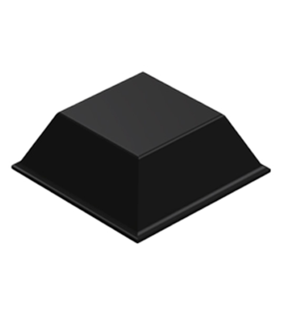 Nakładki ochronne Bumpon SJ5023 20,6mm x 20,6mm x 7,6mm kwadratowe zwężane z płaskim wykończeniem czarne - 3M
