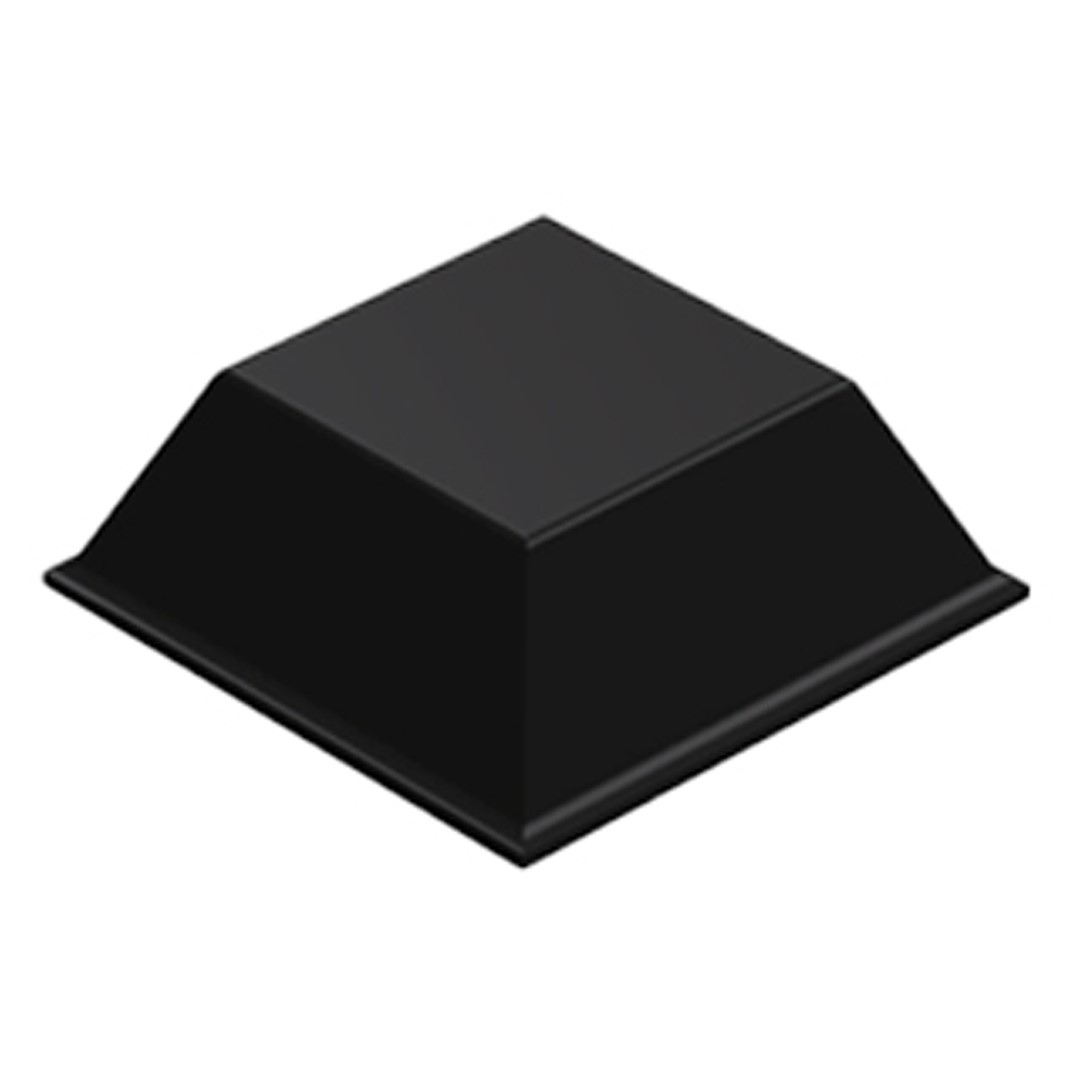 Nakładki ochronne Bumpon SJ5023 20,6mm x 20,6mm x 7,6mm kwadratowe zwężane z płaskim wykończeniem czarne - 3M