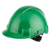 Kask ochronny G3000 wskaźnik Uvicator regulacja śrubowa wentylowany opaska przeciwpotna z tworzywa sztucznego zielony G3000NUV-GP - 3M