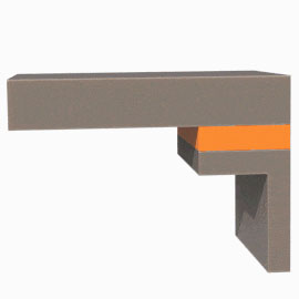 Połączenie narożnikowe - wariant bazowy (niekorzystny) - animacja